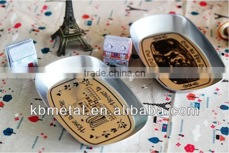 decorative metal fruit plates for gift