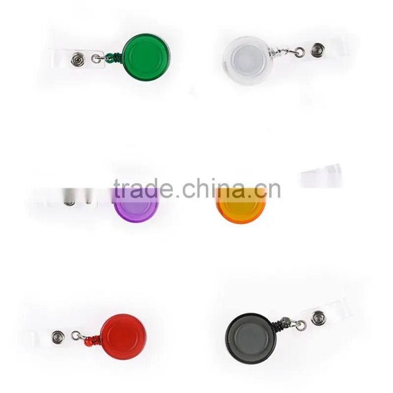 2016 Cheap Best Selling Retractable Reel Yoyo Plastic ID Card Holder with String