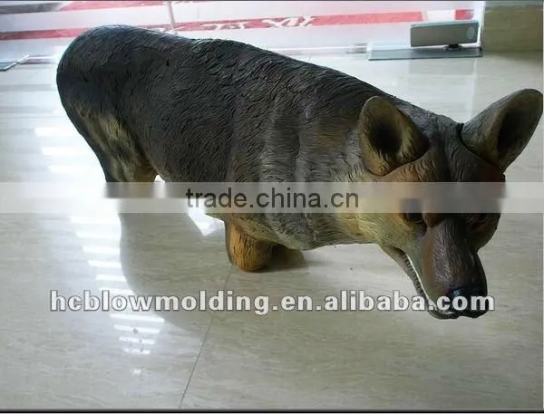OEM Blow Molding Simulation Animal Lively Plastic Wolf Mould Design