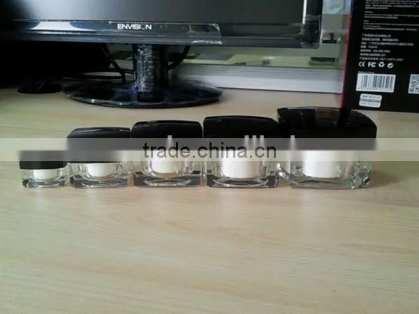 cosmetic glass-like jar, makeup cream jar