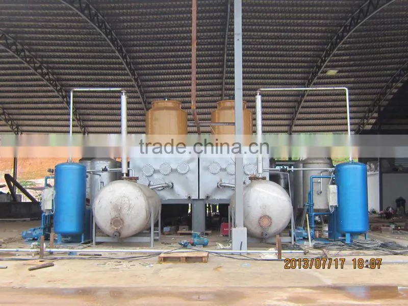 2014used waste oil, waste black engine oil recycling plant,tire oil to diesel and gasoline