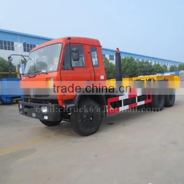 300hp 6*4 DONGFENG Compartment Removable Refuse Truck 16 m3