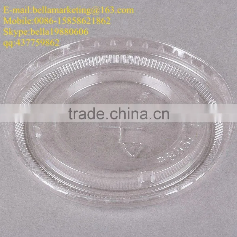 Clear PET Plastic Lid with Straw Slot for 12, 16, 21, 22, and 24 oz. Cups