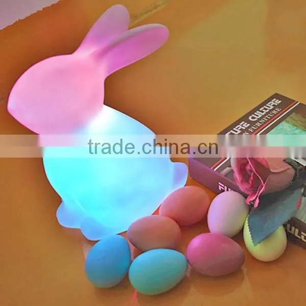 LED multi-colour change rabbit shaped night light for whole sale