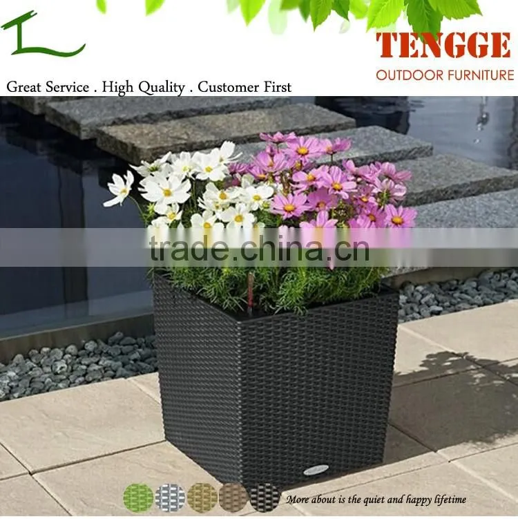 TG15-0283 Black color outdoor garden planter and flower pot