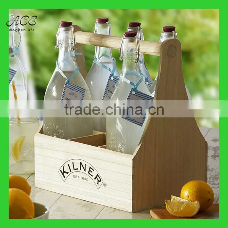 Wooden bottle caddy Wine bottle caddy Beer bottle caddy