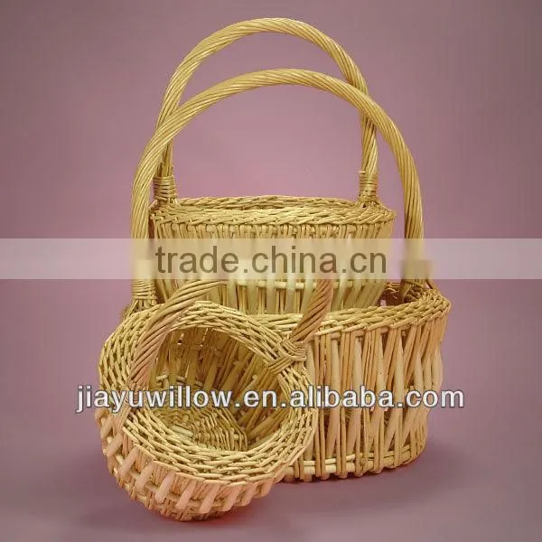 jiayu Wholesale empty willow flower vase baskets