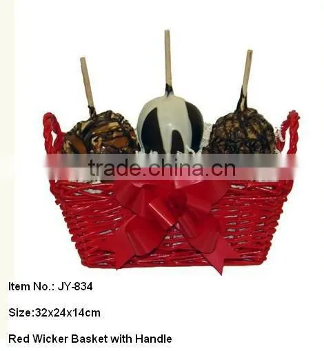Honey wicker handle basket stair Shape