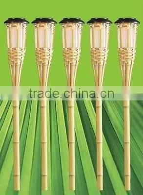 Various style solar bamboo torch lights