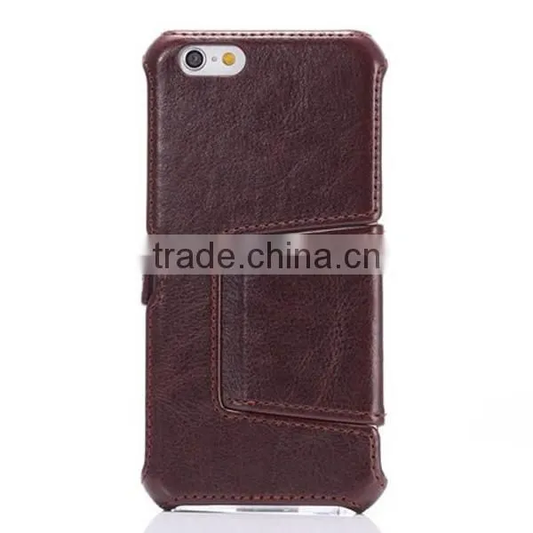 New desigh PU leather phone shell protective phone case flip leather holster for iphone 6