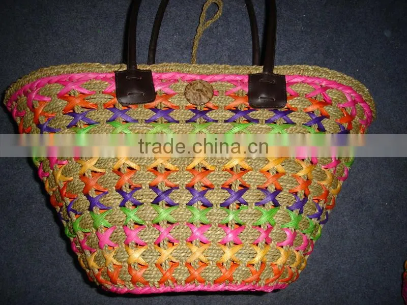 ladies sea grass bags with handles