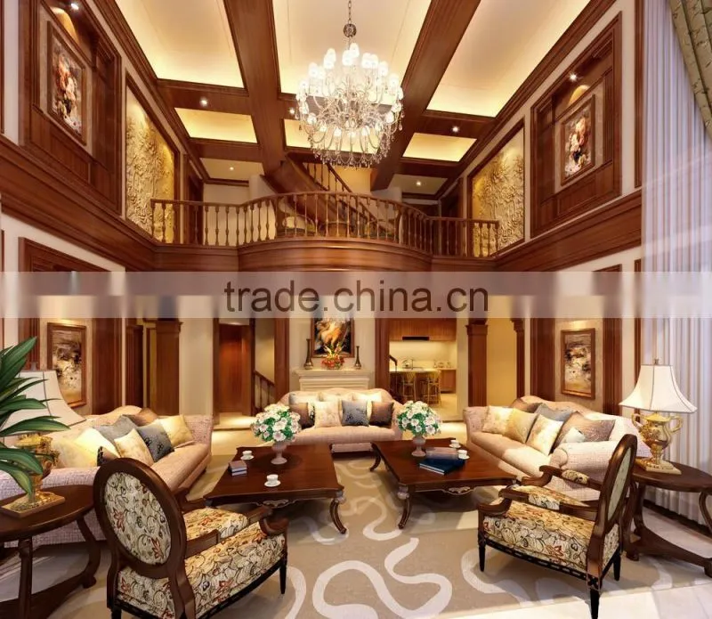 Royal French Style Villa Entrance 3d Rendering Interior Design BF11-08283a