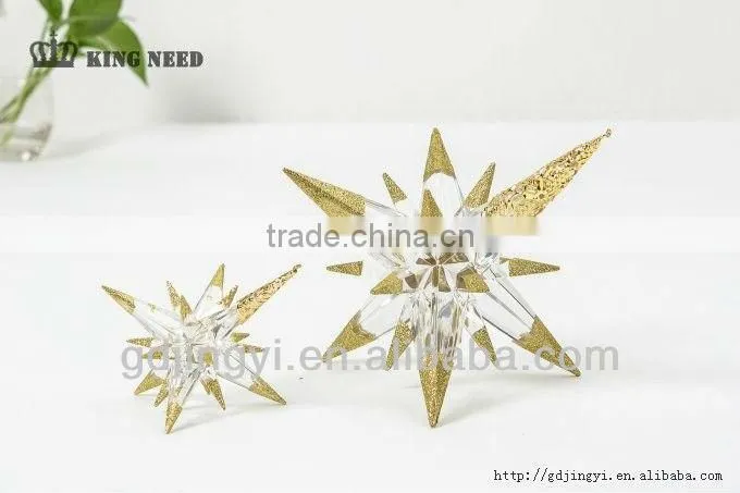acrylic hanging north star Christmas tree topper ornament