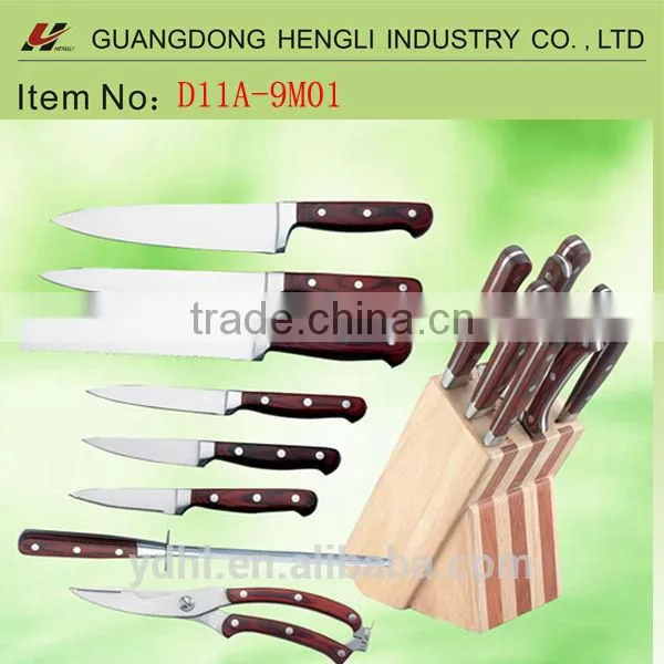the classic 9 pcs kitchen knife set