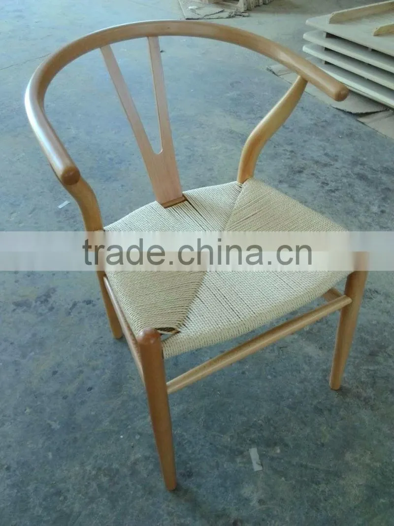 natural wood design Y style dining chair modern dining table
