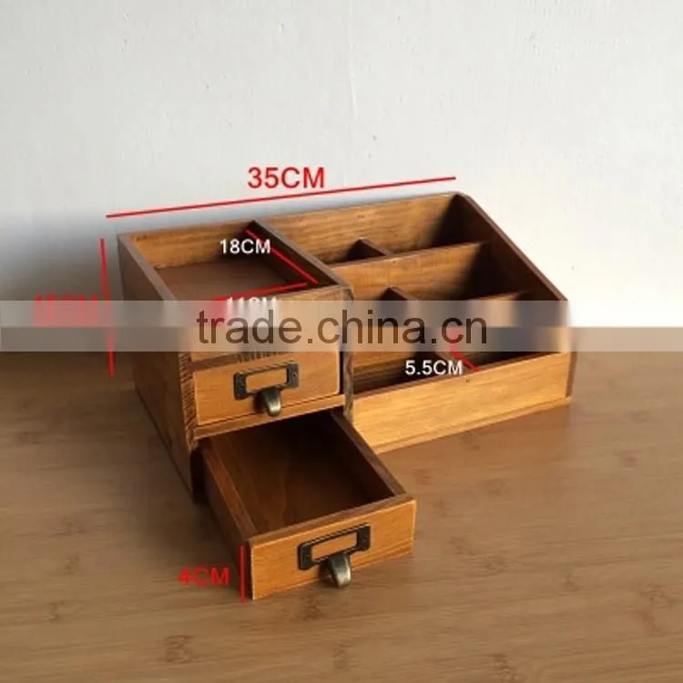 Trendy superior colorful exquisite jewelry organizer keepsake durable storage wood box