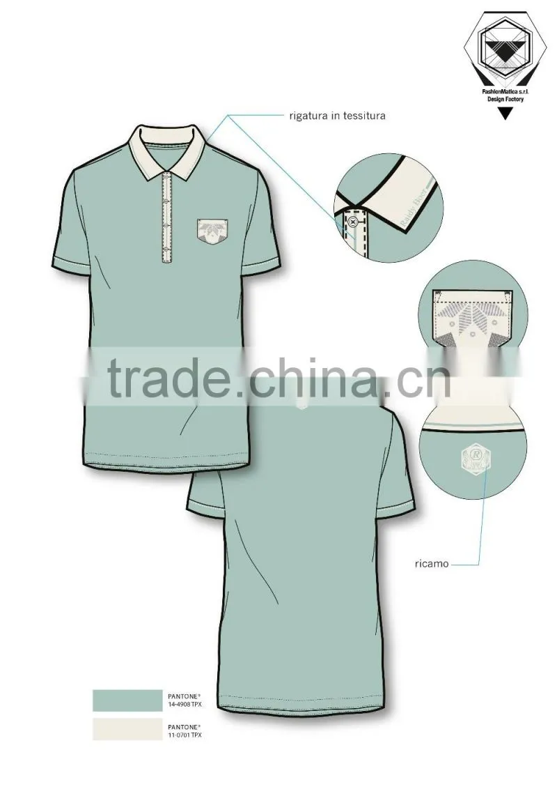 Italy Design services for men's simple fashion pocket Polo Shirt ODM