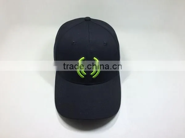 100% cotton black baseball cap for custom your embroidery logo