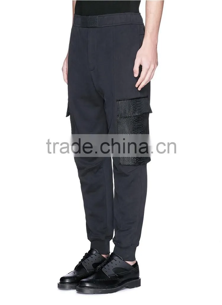 New design cotton casual pants with two pockets mens baggy trousers pants