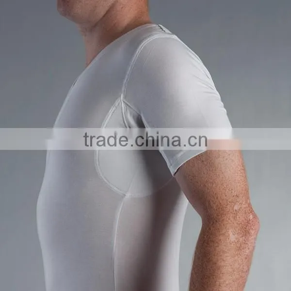 Men's t-shirt with sweat guard armpit pads