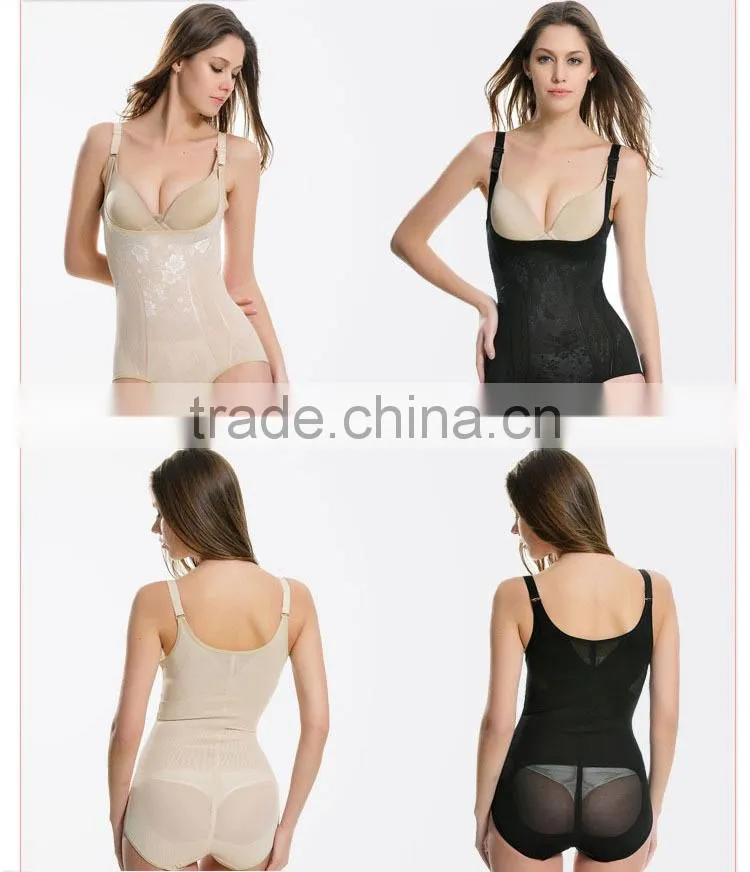 fashion flower jacquard breathable seamless bodybuilding body shaper