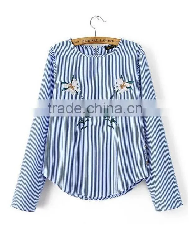 Runwaylover EY2362B Women Fashion 2017 Embroidery Pullover Blouse