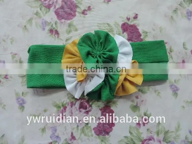 2016 baby girl fabric children craft headband girls braid cross flower hairband kids knot solid baby headband wholesale