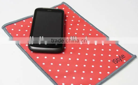 Microfibr printed ipad cleaning cloth