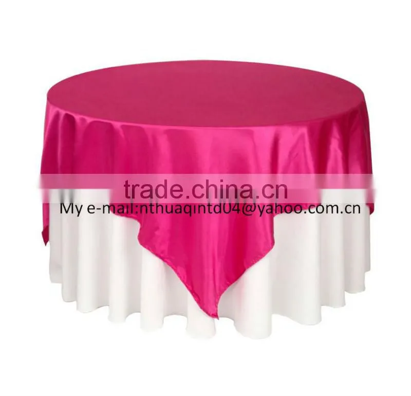 Satin table cover fashion tablecloth satin overlay for round table wedding satin table overlay