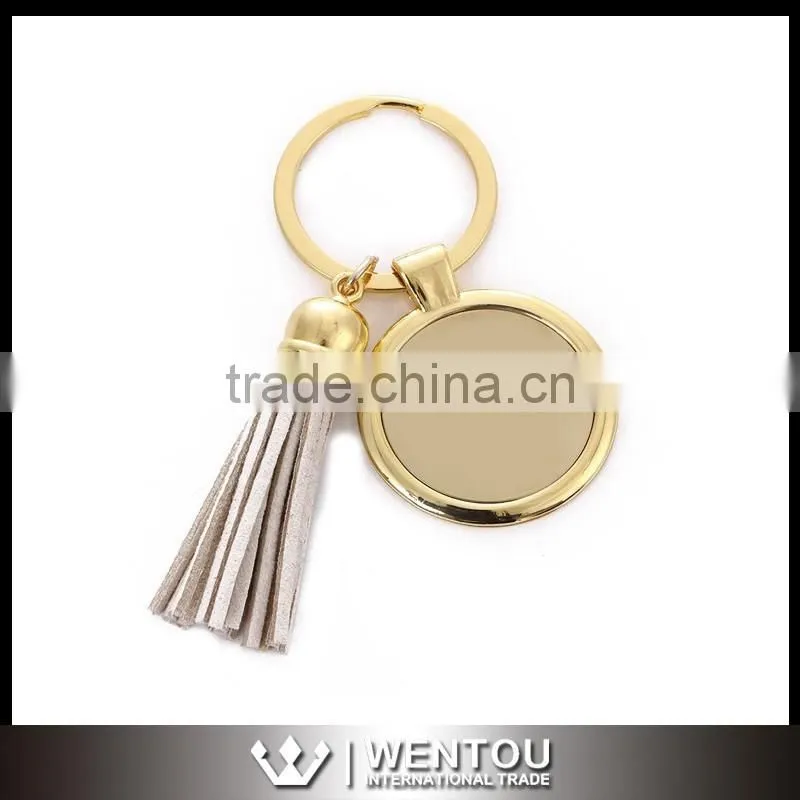 Personalised Suede Leather Tassel Key Chain