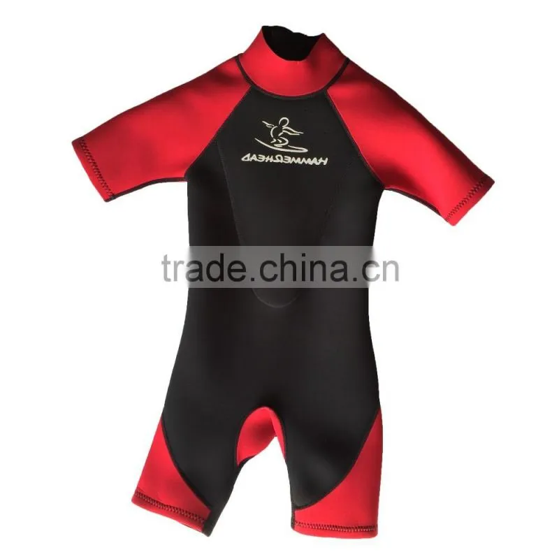Shorty neoprene smooth skin wetsuit for kids