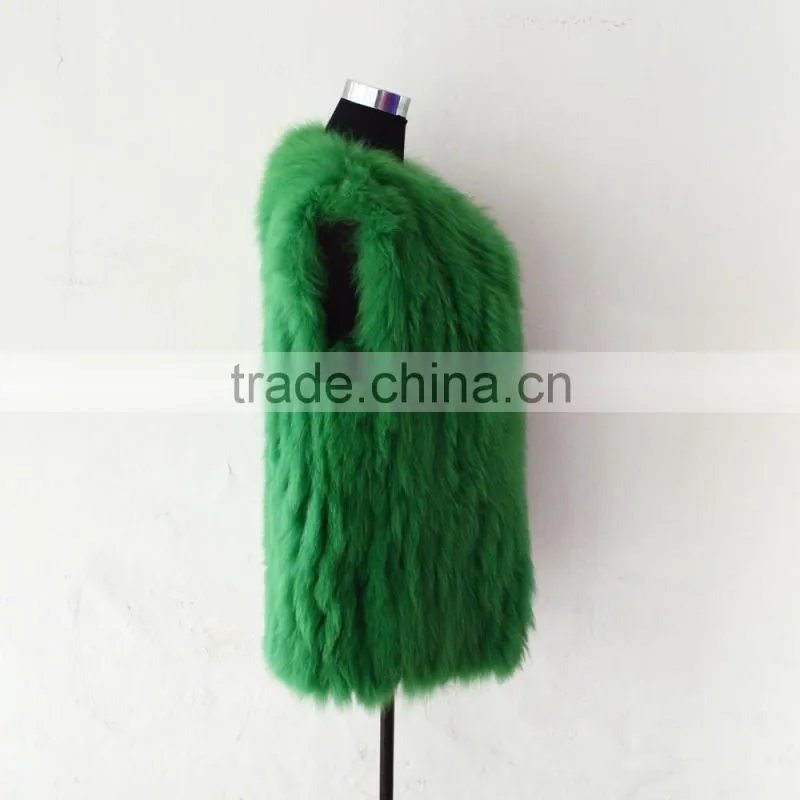 SJ243-07 OEM Service Bright Green Fashion Girl Coat Vest Short Design