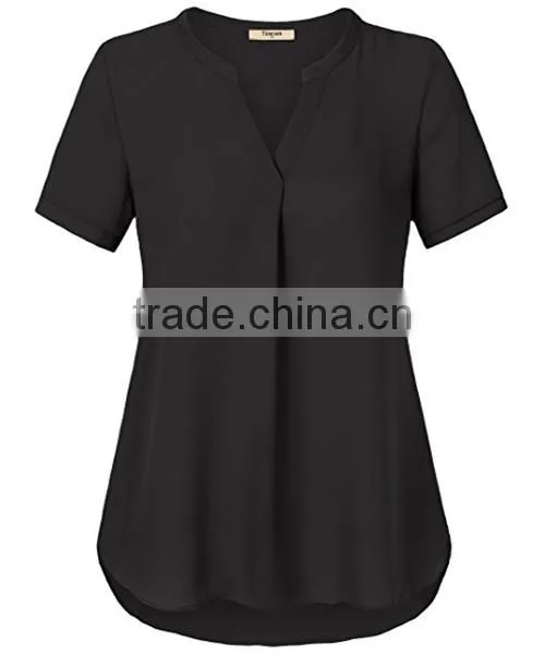 Modern style latest chiffon tops mature ladies sample blouse