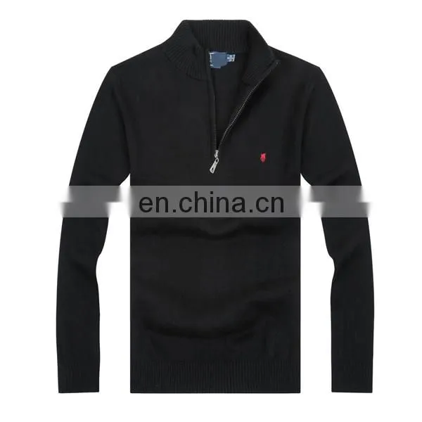 Mens polo neck shirt zipper sweater