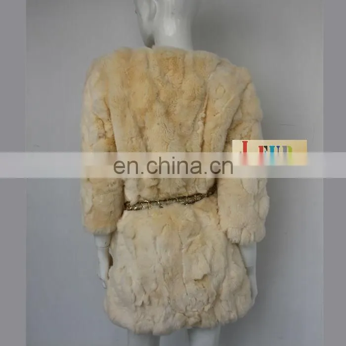Genuine luxury real long rabbit fur winter coats