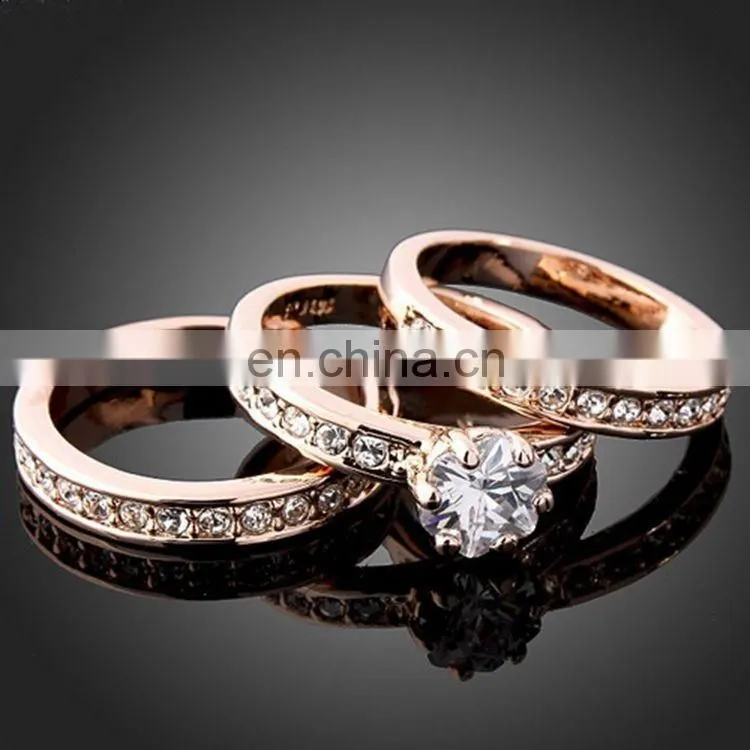 Size 5.5-9 Fashion Wedding White zircon Jewelry New Ring Set