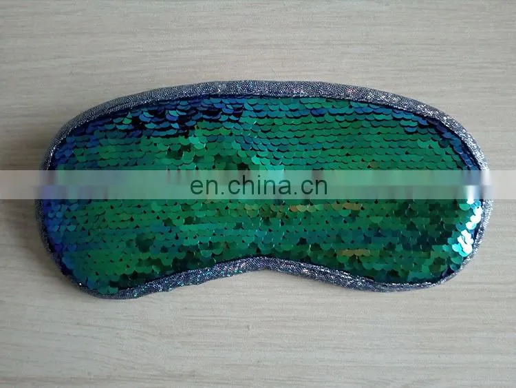 Professional Customized Sequin Decoration Soft Plush Eye Msk