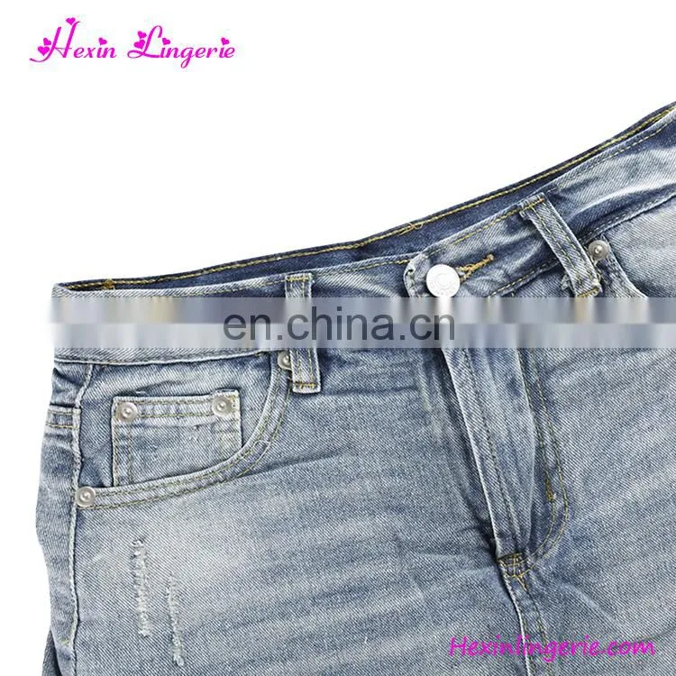 2017 Fashion High Elastic New Style hole Pants Jeans For Ladies