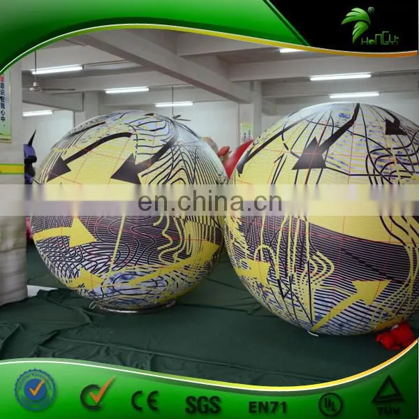Giant Yellow Air Balloon Helium Balloon Party Decorative Led Lighting Balloon Custom LOGO Shape Helium Ball