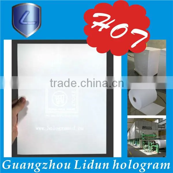 Security thread watermark paper & cotton fiber paper