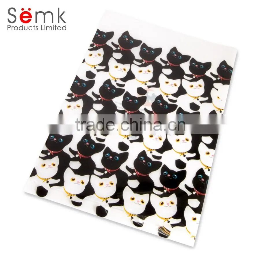 2016 China custom l shape clear plastic envelope folder for office & school
