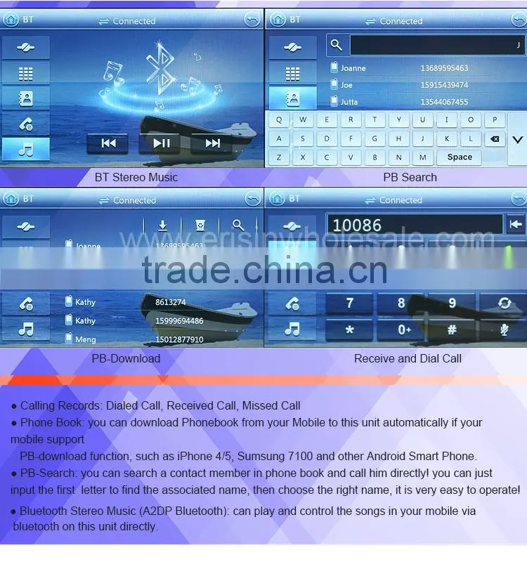 Erisin ES1088M 7 inch 1 Din Win8 UI All-In-One Car Multimedia Player with GPS