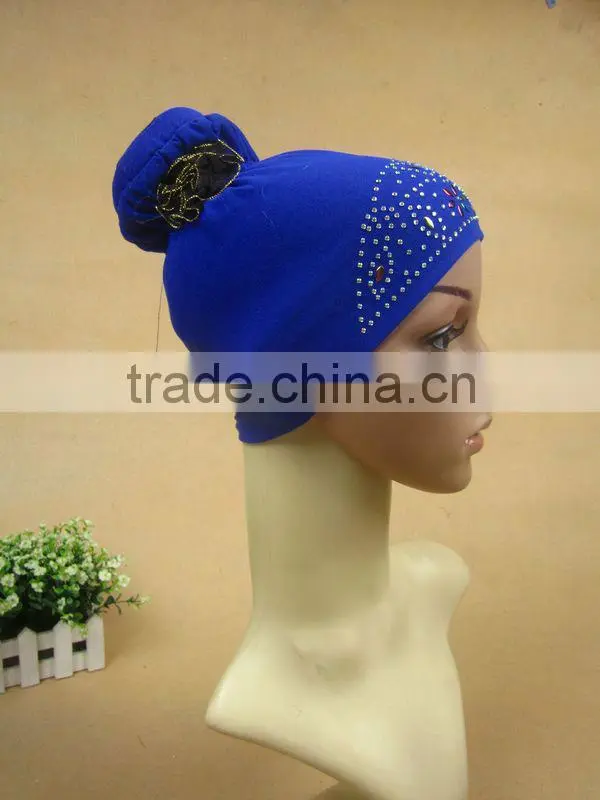 A523 fashion flower islamic hijab cap,muslim hejab hat