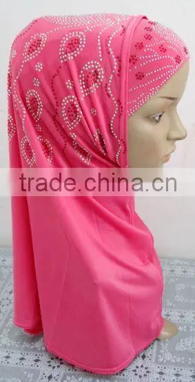 A226 Fashion 2015 beaded two piece muslim hijab