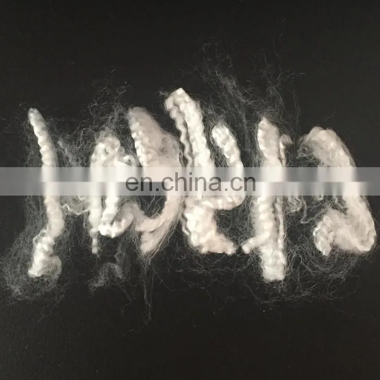 JC/ geotextile use white 6 denier 4 inch pp staple polypropylene fiber