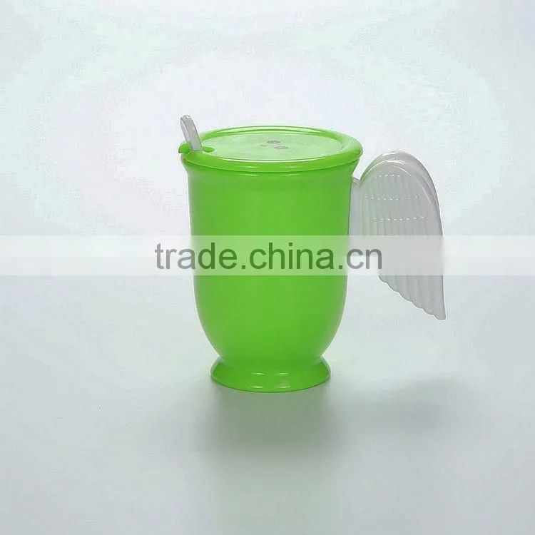Reusable Cartoon Plastic Cups --Green