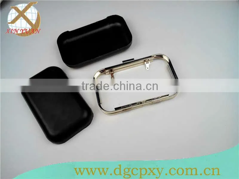fashion metal clutch frames with plastic shell cover