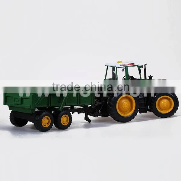 Large green color farm toy RC Trailer Truck with dump