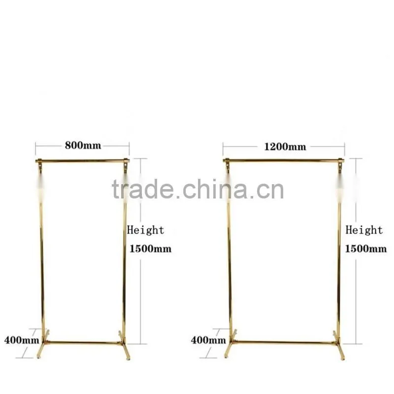 Fashional Metal Titanium Gold Clothes Display Stand Clothes Display Holder