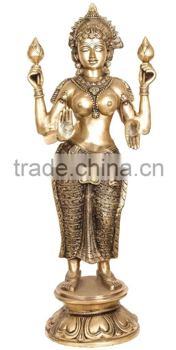 Goddess Lakshmi bronze statue